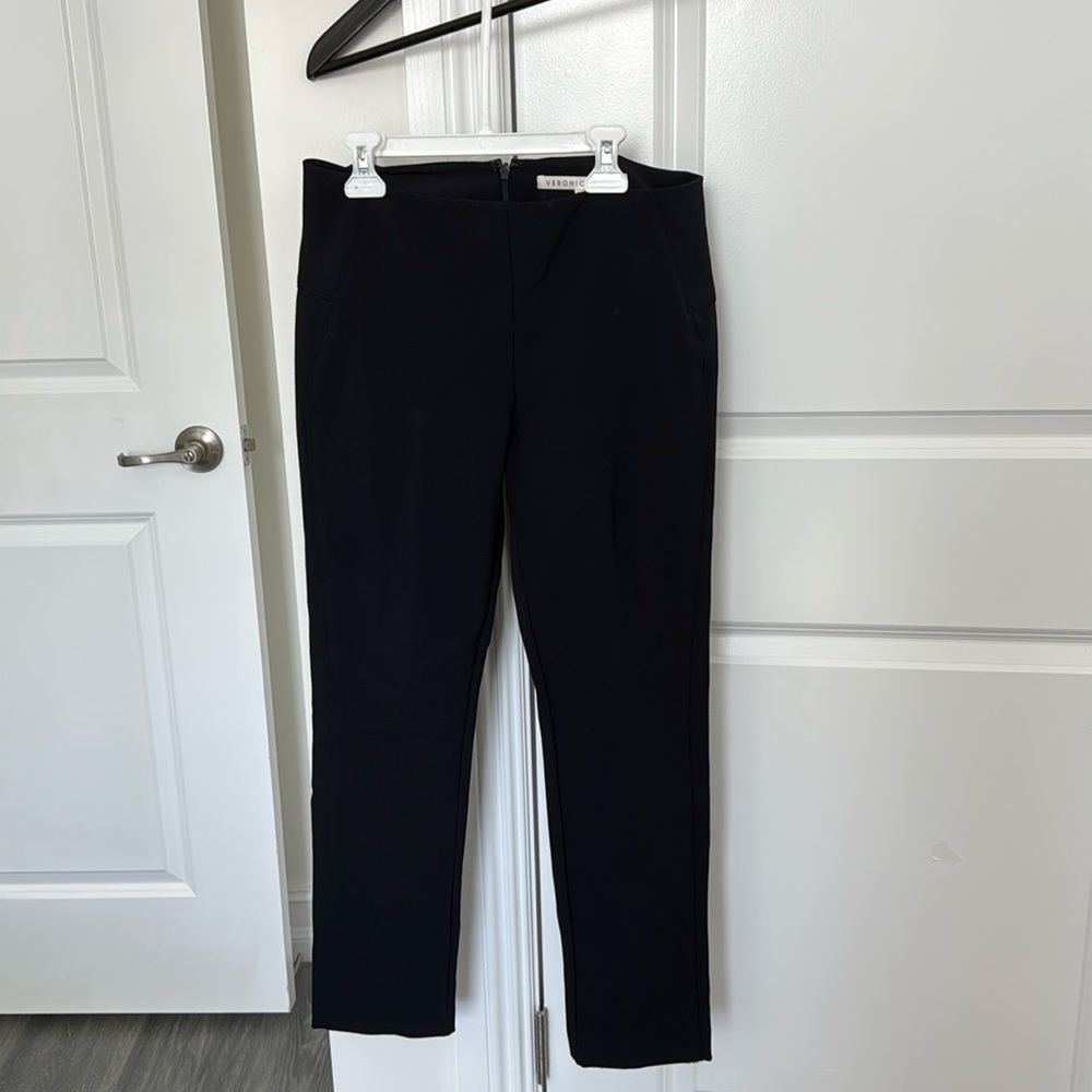 Veronica beard ankle length size 6 navy back zip pants